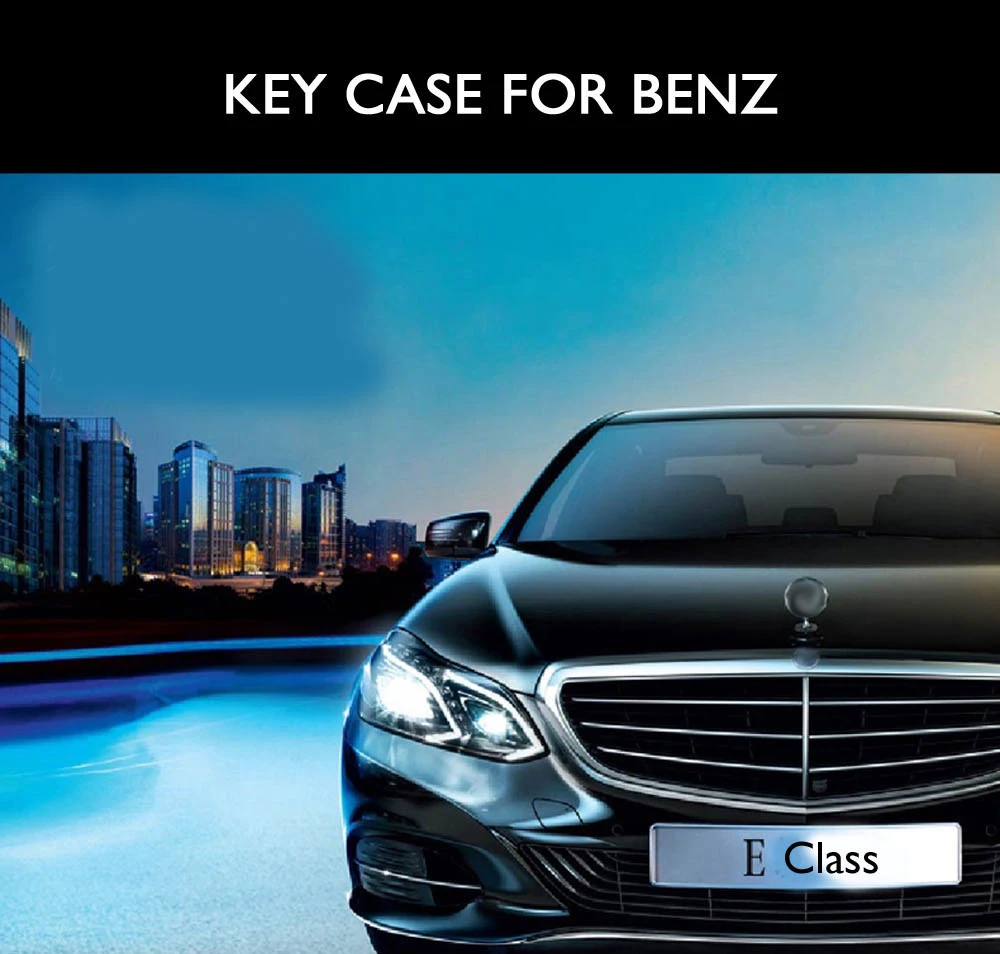 Алюминиевый сплав автомобильный ключ чехол для Mercedes Benz E Class сумка для ключей умный пульт дистанционного Fob крышка протектор рамка аксессуары