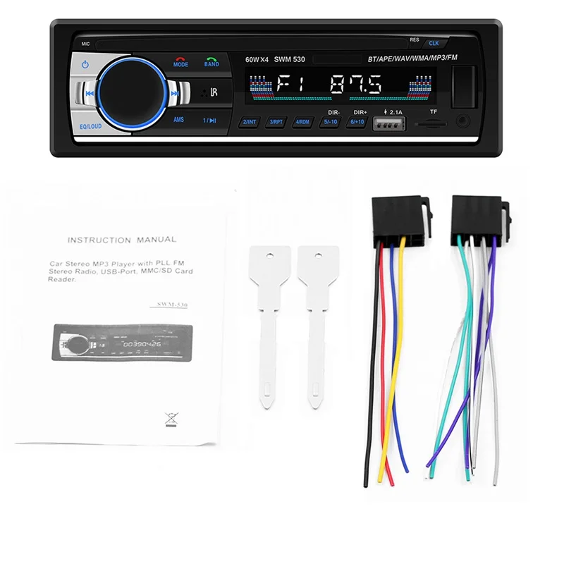SWM 530 двойной USB мобильный телефон Быстрая зарядка автомобиля MP3 Bluetooth карты плеер