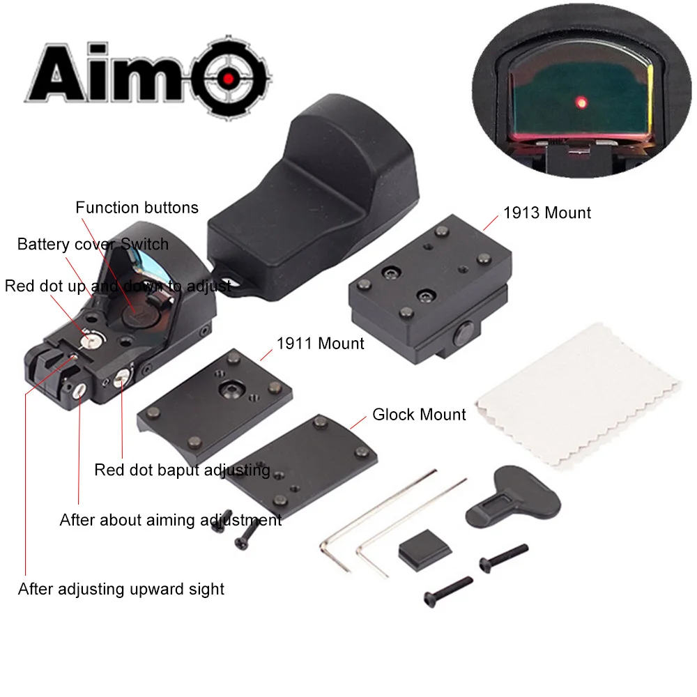 Aim O тактический прицел DP Pro Red Dot точечный с креплением страйкбол телескоп Softair