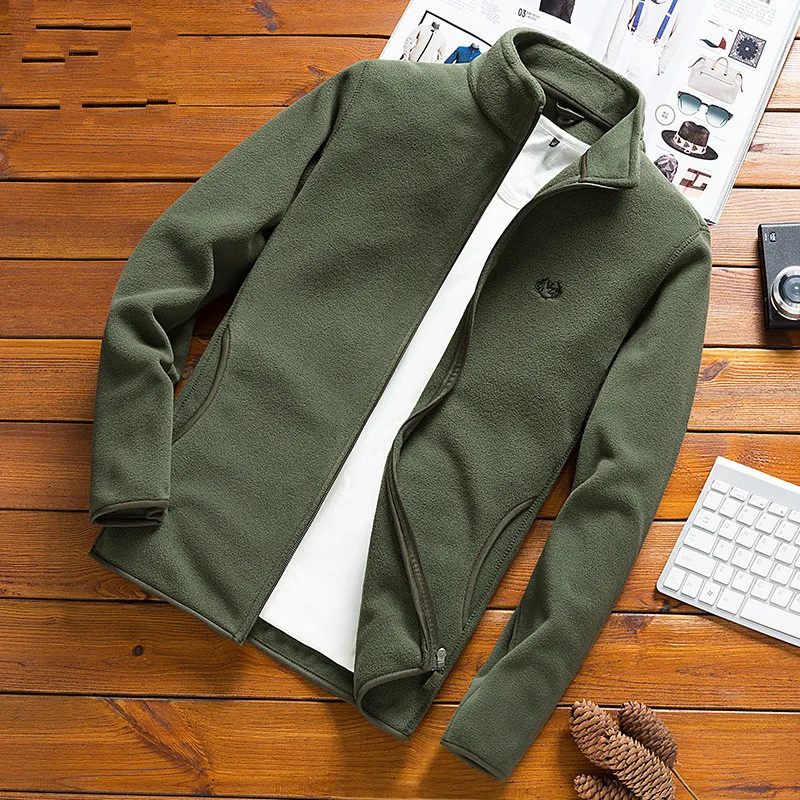 

Men Fleece Tactical Softshell Jacket Outwear Windbreaker Polartec Thermal Military Jackets Male Plus Size 4XL Jaqueta masculino