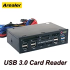 USB 3,0 кардридер, многофункциональный внутренний кардридер для ПК, приборной панели, медиа, передней панели, аудио, порт SATA для SD, CF, TF, M2, MMC, MS