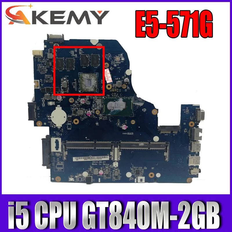 

LA-B991P Laptop Motherboard For ACER Aspire E5-571G E5-571 I5 CPU GT840M-2GB DDR3 100% teste ok Mainboard