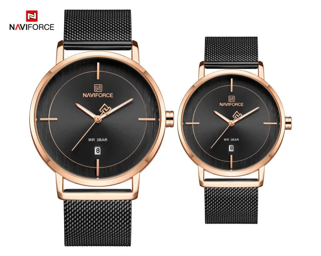 NAVIFORCE мужские часы лучший бренд простые деловые из нержавеющей стали