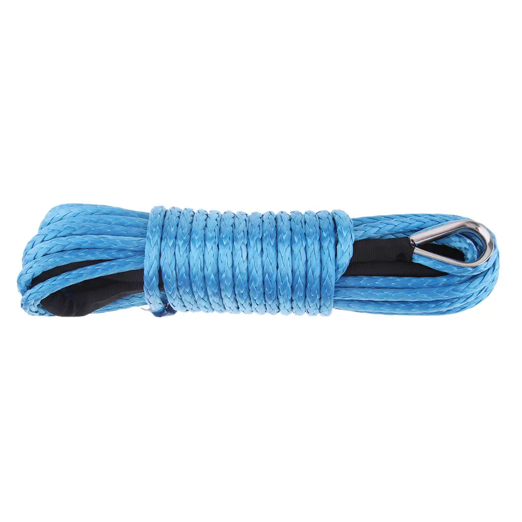 

1/4' x 50' Synthetic Winch Rope Line Cable 7700 LB Capacity ATV UTV