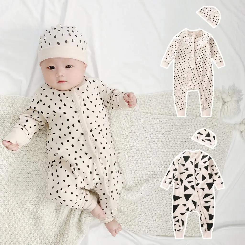 New Baby Girls Rompers Newborn Clothing With Hat Baby Clothes One Pieces Pajamas Cotton Jumpsuit 0-24M roupa de bebe Outfits