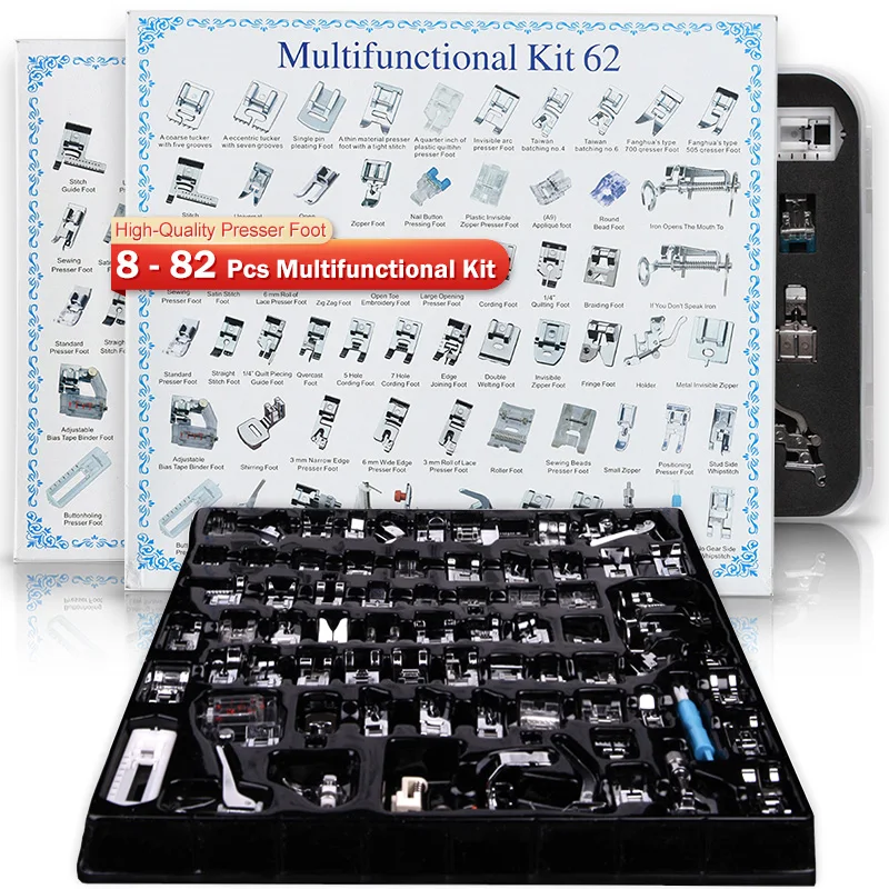 Набор прижимных лапок для швейных машин набор шитья сделай сам 8-82 шт. | Дом и сад