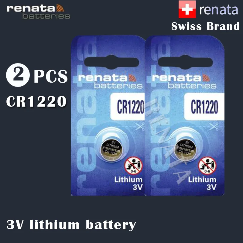 2X renata 1220 оригинальная литиевая батарея CR1220 3V для часов стоп светильник