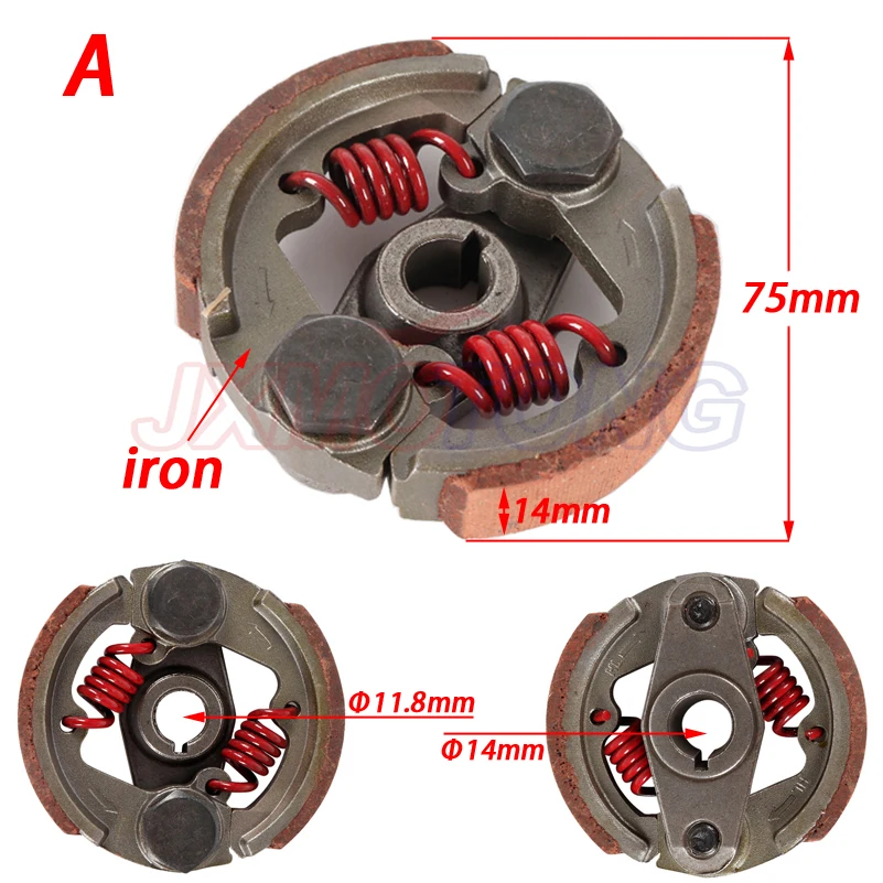 Двухтактный 47cc 49cc алюминиевый или железный Минимото Центробежный сцепление сплав Мини Мото грязевой байк Атв Квадроцикл Туфли Весна 3 дюйма.