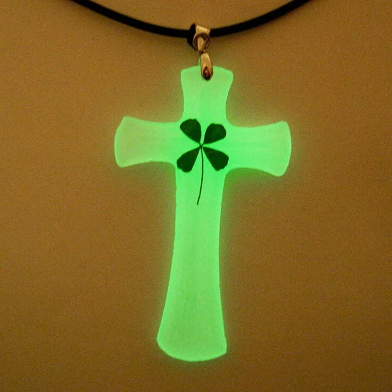 

New Religious Necklace Jewelry Glow Magic Necklace Cross Necklace Gift Glows In The Dark