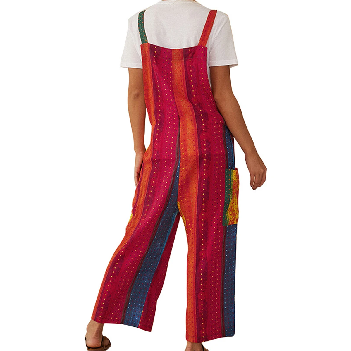 Новое поступление женские Комбинезоны на подтяжках с широкими штанинами