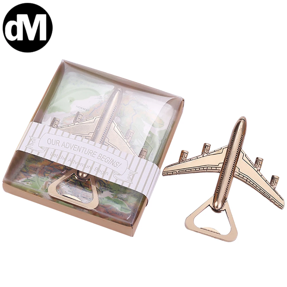 

DM 1pcs/Set Airplane Shape Beer Corkscrew Wine Beer Openers Bottle Opener Metal For Wedding Party Gift Favors 2021 NEW HOTTEST