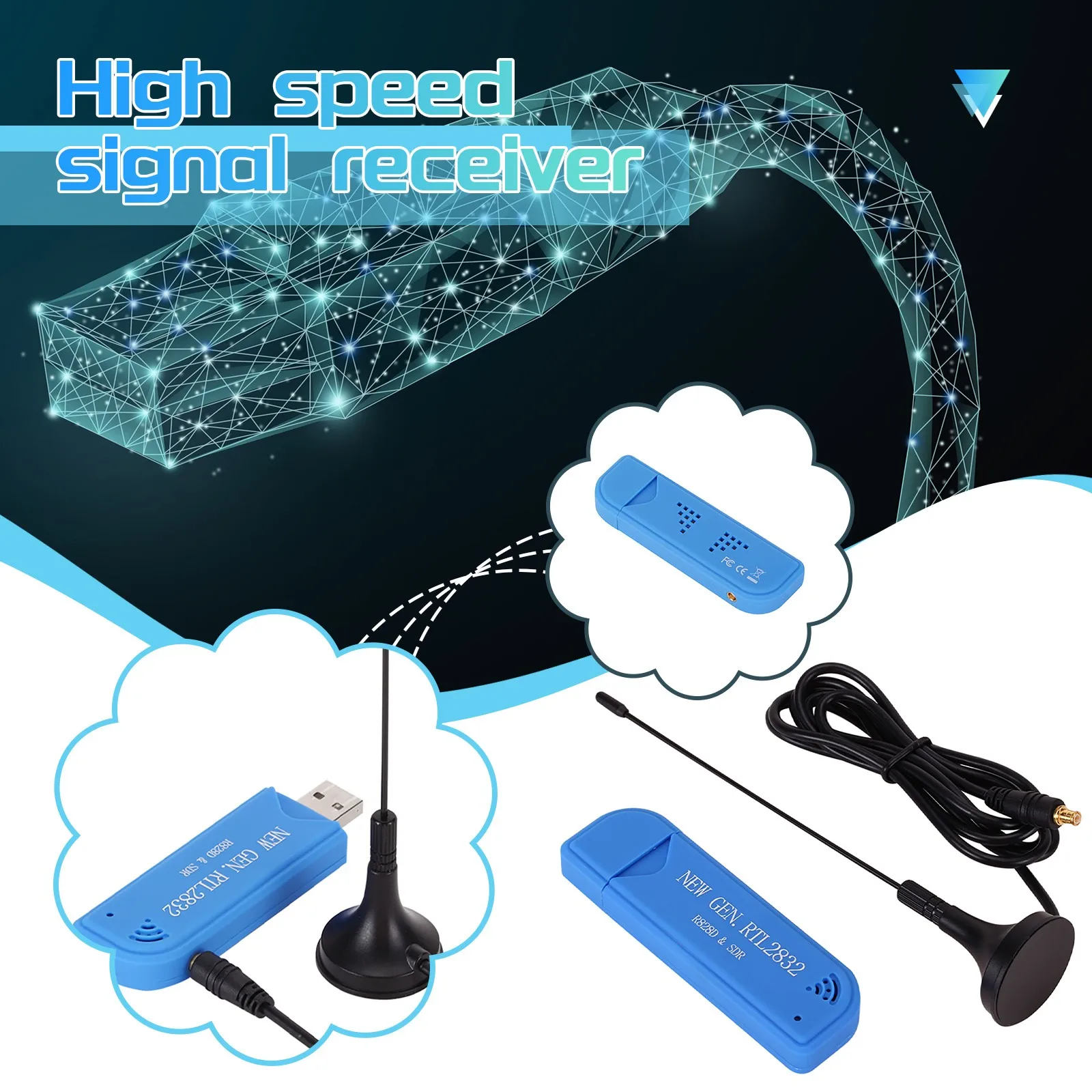 Мини-ТВ-флешка портативный цифровой Usb 2 0 Tv Stick Dvb-t + Dab Fm Rtl2832u Fc0012 Поддержка Sdr тюнер