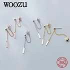 Женские серьги-гвоздики из серебра 925 пробы с кубинскими звеньями WOOZU, популярное Ювелирное Украшение для вечеринки в стиле рок, 2021