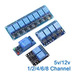 Релейный модуль 5 в 12 в 1 2 4 6 8 для arduino 1 2 4 6 8 канальный релейный модуль с оптроном релейный выход в наличии