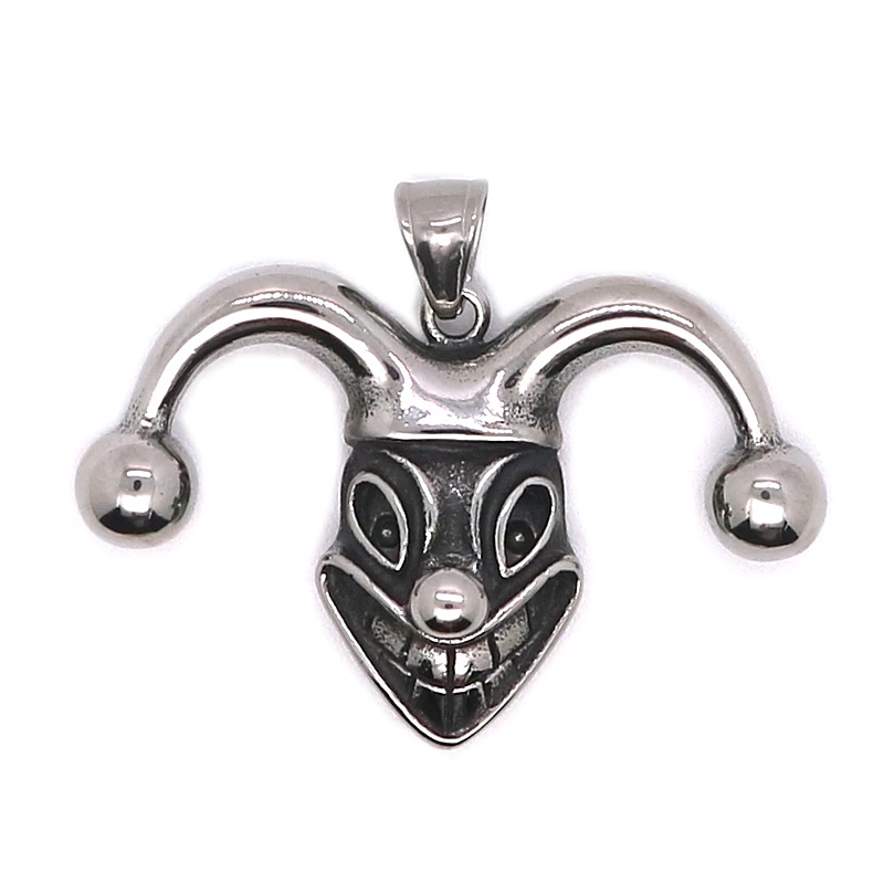 Забавная цепочка унисекс с кулоном клоуна из нержавеющей стали 316L|Подвески| |