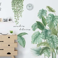 nordic style tropical plants leaves wall stickers for living room bedroom eco friendly vinyl wall decals art poster home decor