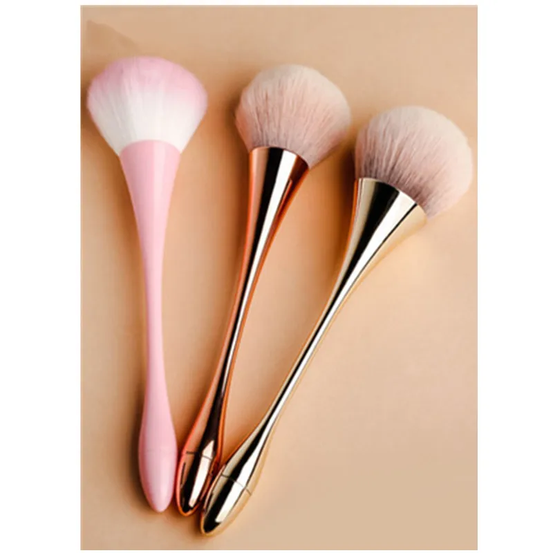 Большой размер мягкая кисть для пудры Кисти румян основа круглый Алюминий макияж