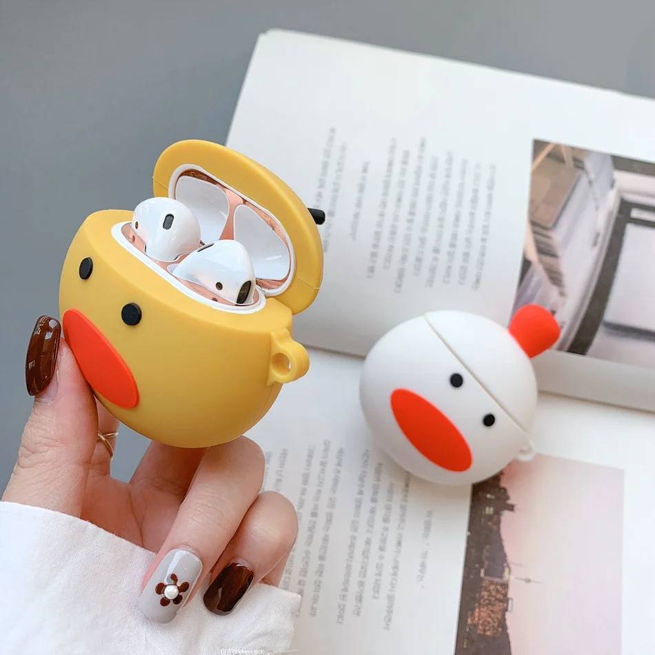 3D Дельфин чехол для наушников Airpods 2 чехол силиконовый КИТ чехол для Airpods чехол Цветок для наушников чехол для наушников кольцо ремень