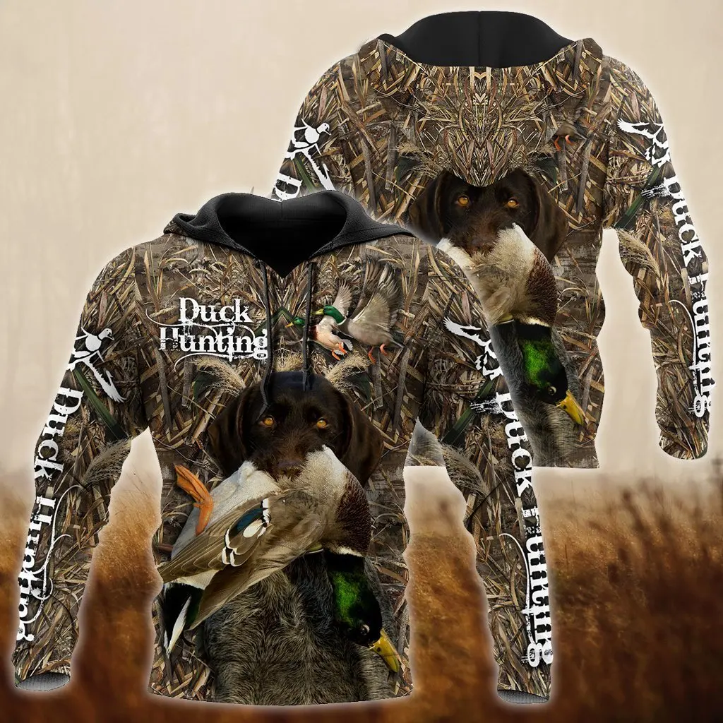 

CLOOCL Autumn Fashion Hoodies Duck Hunting Camo 3D Printed Mens Sweatshirt Unisex Zip Pullover Casual Harajuku Streetwear