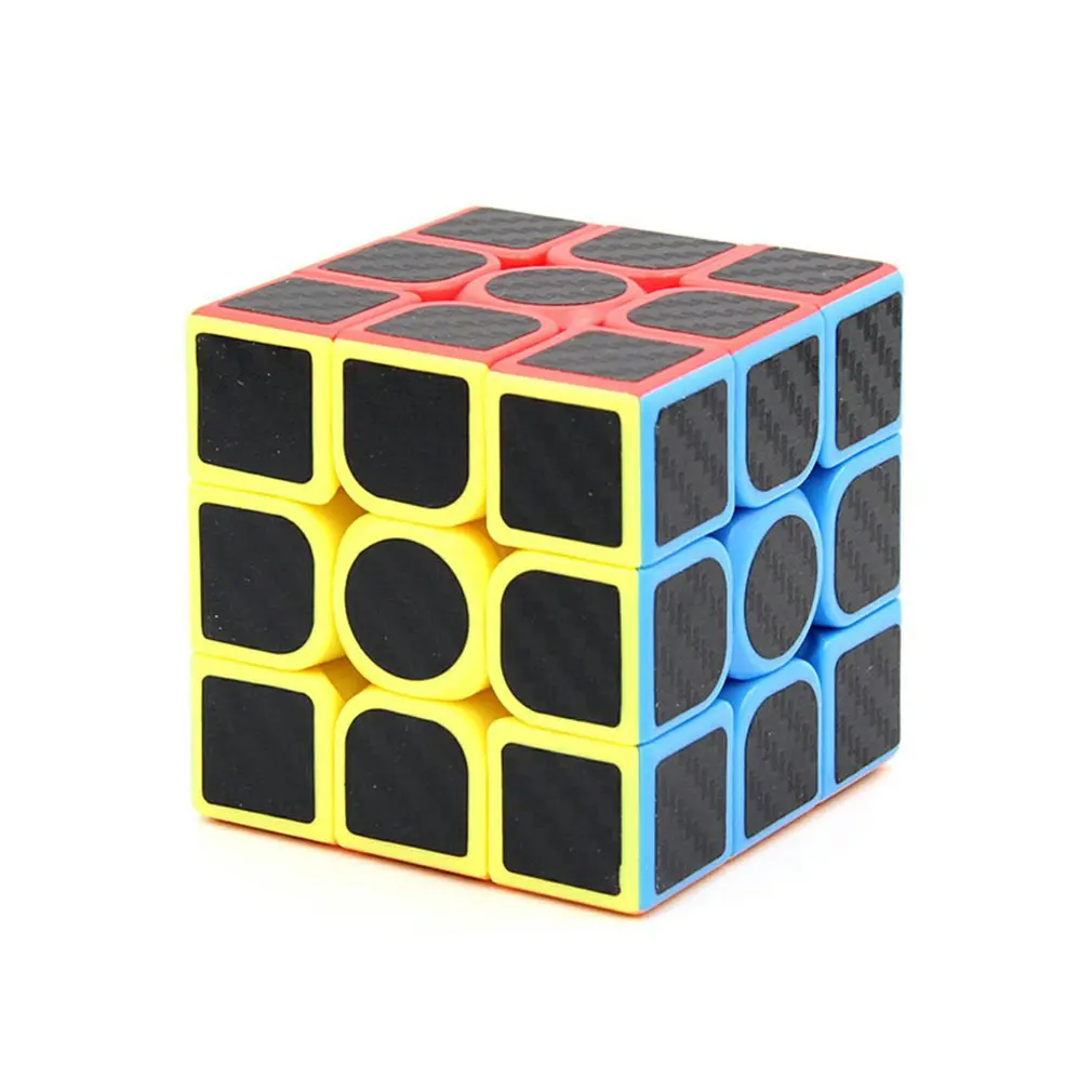 

3x3x3 Carbon Fiber Sticker Magic Cube Puzzle 3x3 Speed Cubo magico Square Puzzle Gifts Educational Toys for Children