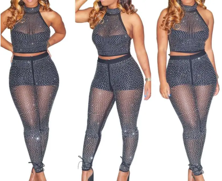 Модный сетчатый комплект из двух предметов с волнистыми точками