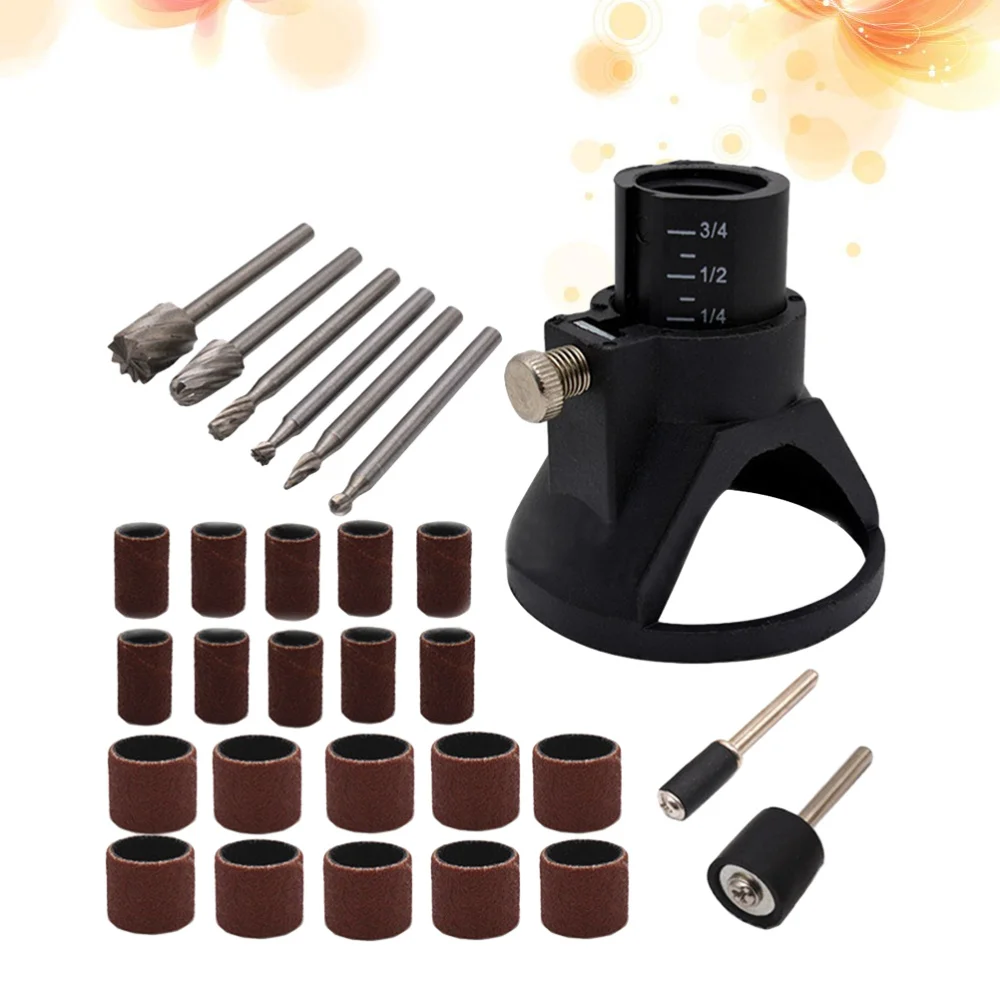 

29Pcs Drill Carving Positioner Locator with Sanding Bands and Rotary Burr for Rotary Tool