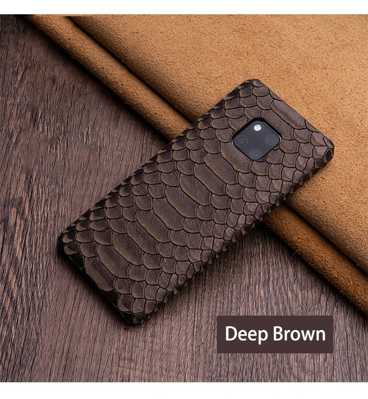 Deep Brown Чехол для телефона huawei P20 P30 lite mate 10 20 Pro lite Y6 Y9 P smart питон текстура для Honor 7A 7X8X9 10 lite чехол - Цвет: Deep Brown