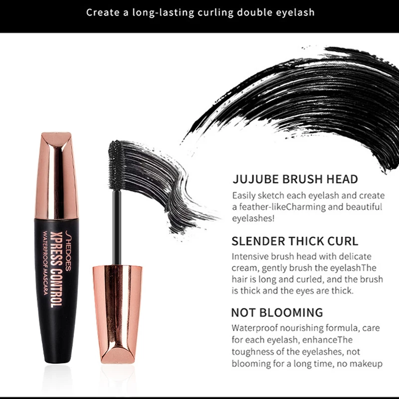 Водостойкая тушь для ресниц 4D шелковое волокно густая Удлиняющая Тушь