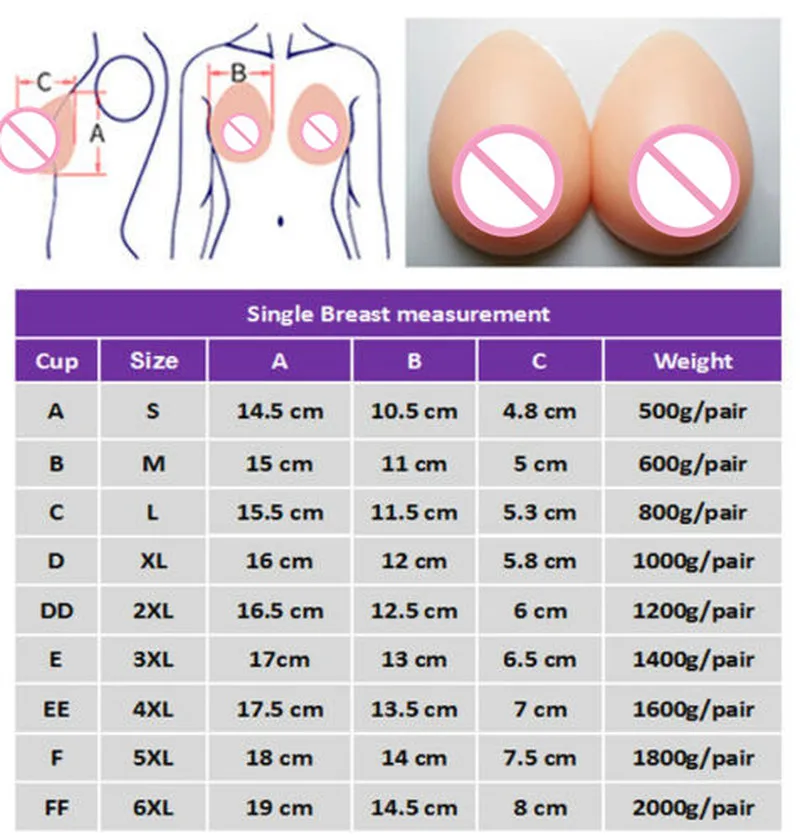 

Trangle Silicone Breast Forms Back Concave A To F Cup CD TG Boobs Bra Insert Bra Strapless Bra Pink