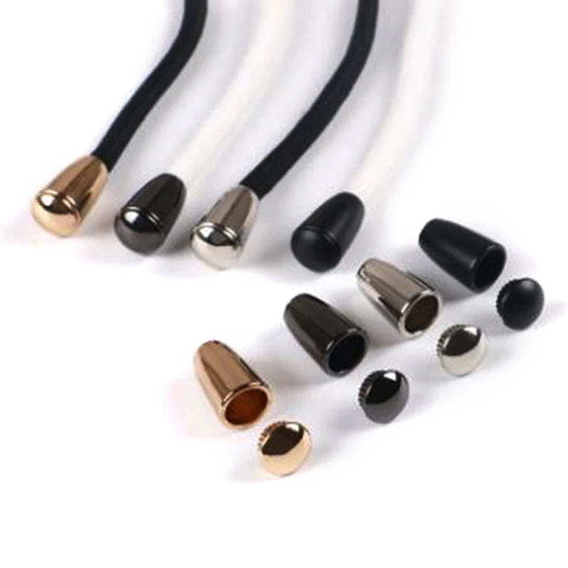 

2sets Water drop shape alloy cord end rope ends lid lock Toggle cord stopper Clip for Clothes Bag Sportswear Shoelace Rope Parts