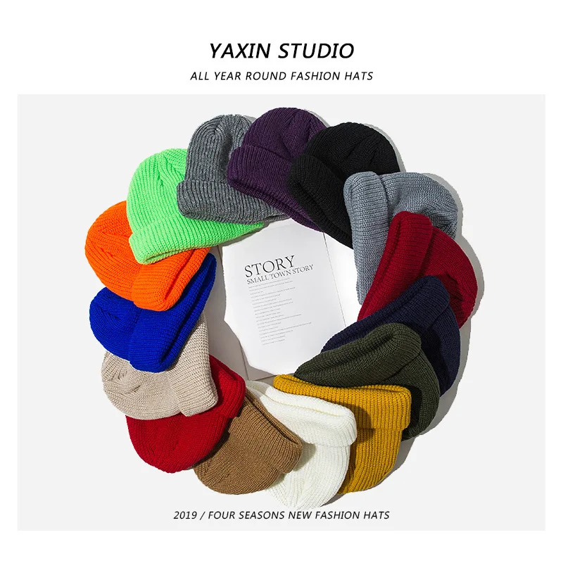 Мужская зимняя шапка вязаная шерстяная бини Мужская хип-хоп шапка тюрбан Черепные шапки балаклавы для женщин горрос.