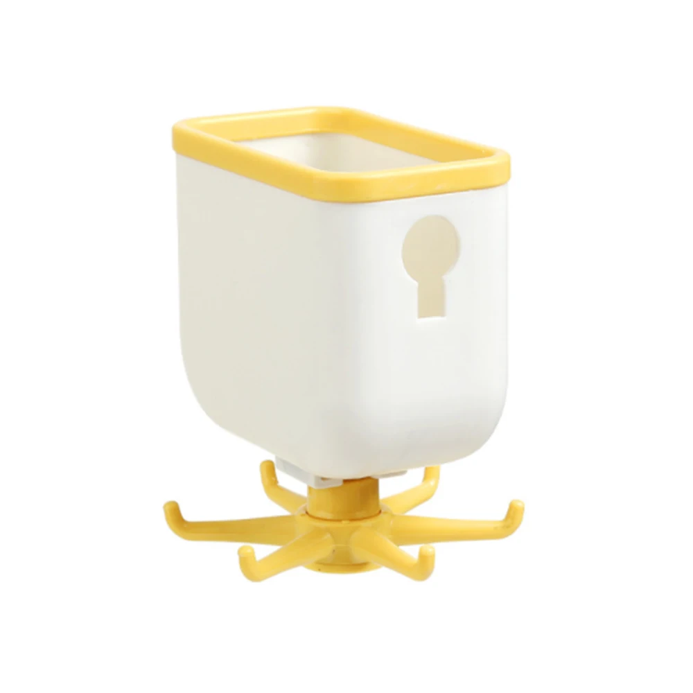 

Multifunctional Storage Rack Self-adhesive Plastic Rotating Rack 6-claw Hook 360-degree Hook Bathroom Cartoon Wall Storage Box