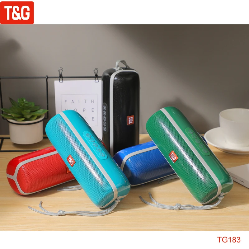 Беспроводная Bluetooth-Колонка T & G TG183, портативная Водонепроницаемая уличная колонка с ручкой, спортивный сабвуфер, колонка s, 3D стерео Бумбокс