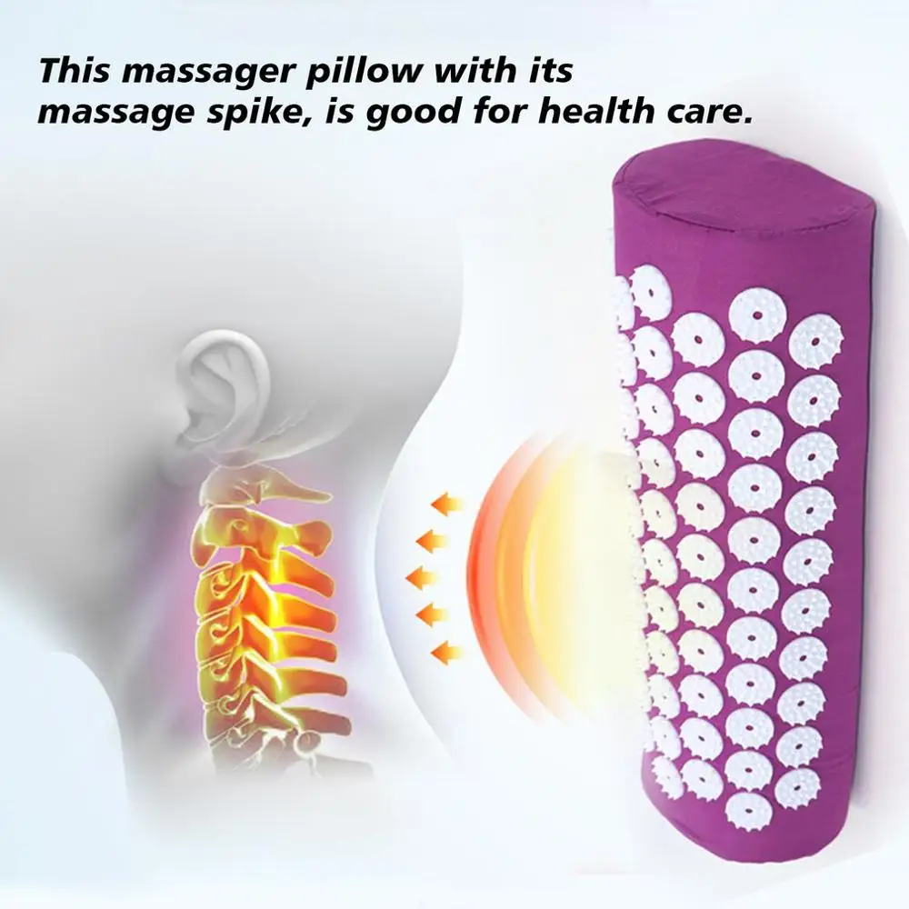 Массажный коврик для йоги акупрессурный с шипами снятия стресса боли в спине