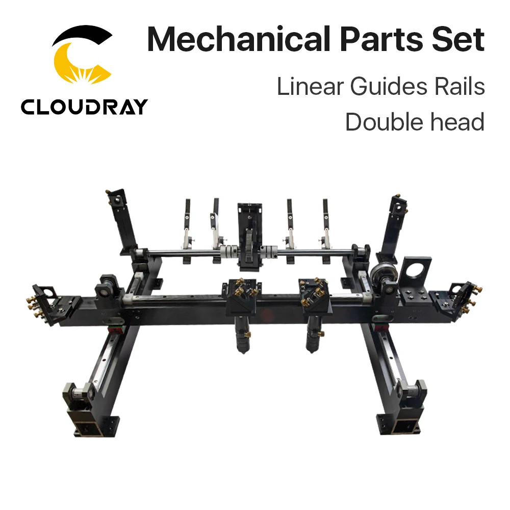 Cloudray-piezas mecánicas para máquina CO2 900 CO2, conjunto de 600mm x 9060mm, Kits de láser de doble cabeza, piezas de repuesto