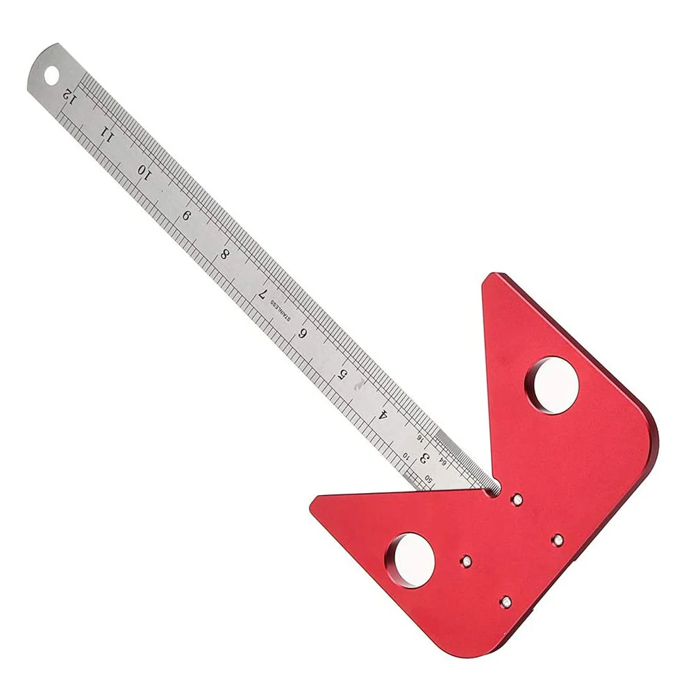 

45 Degrees Center Scribe Square Center line Measuring Tool Aluminum Alloy Center Finder Line Gauge Center finder line gauge