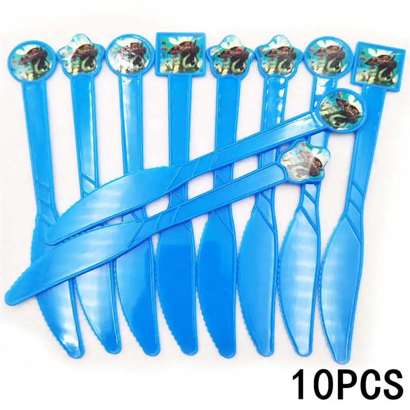 10pc Knife 24 шт./компл. Моана для капкейка-Baby Shower дети День Рождения декоративные принадлежности дети были счастливы День рождения расходные материалы - Цвет: 10pc Knife