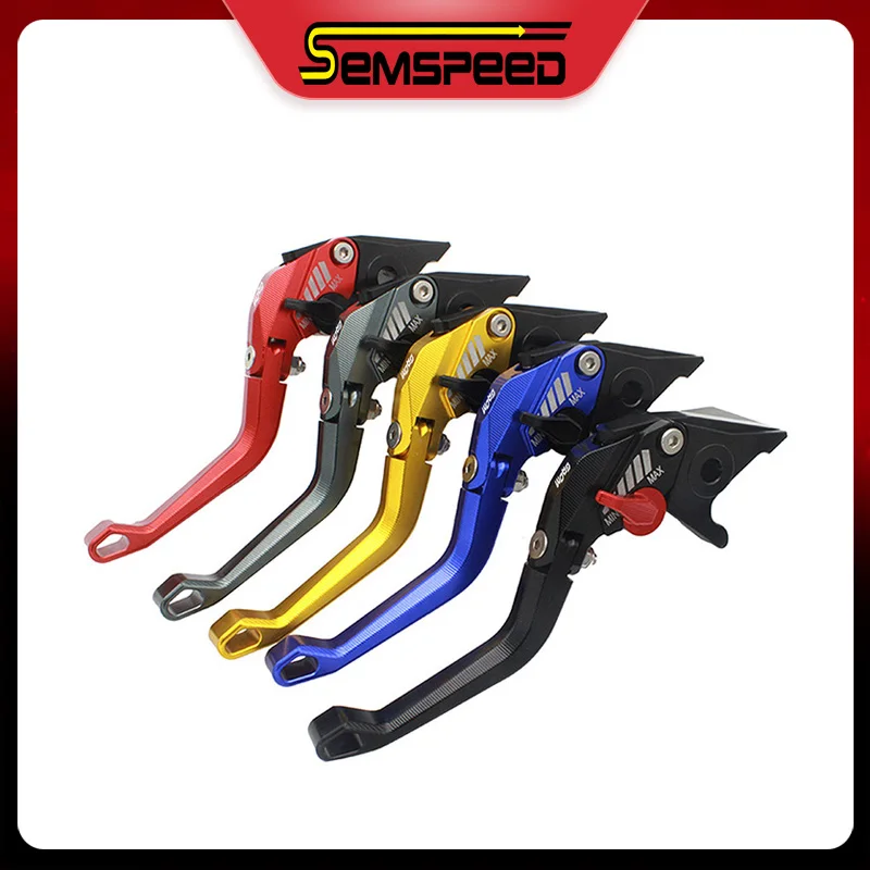 

Logo GROM Brake Clutch Levers For Honda GROM/MSX125 MSX 125 2014-2020 CNC Aluminum 3D Ripple Foldable levers