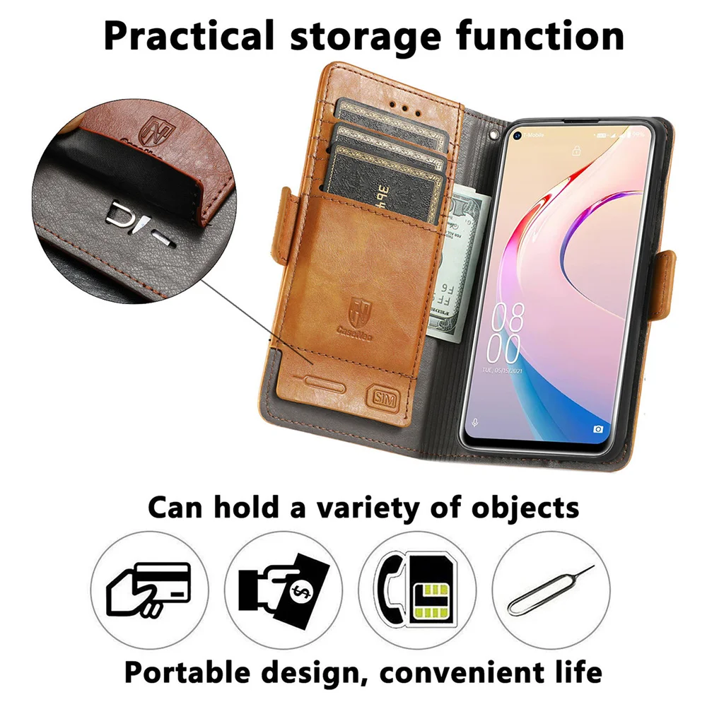 Флип-кошелек для Oukitel C23 Pro C23pro кожаный магнитный чехол с отделениями карт и