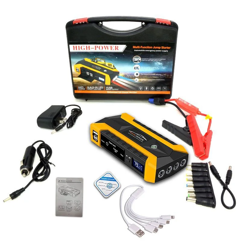 89800 мАч автомобильный стартер 12V 4USB 600A Портативный Автомобильный Аккумулятор Booster