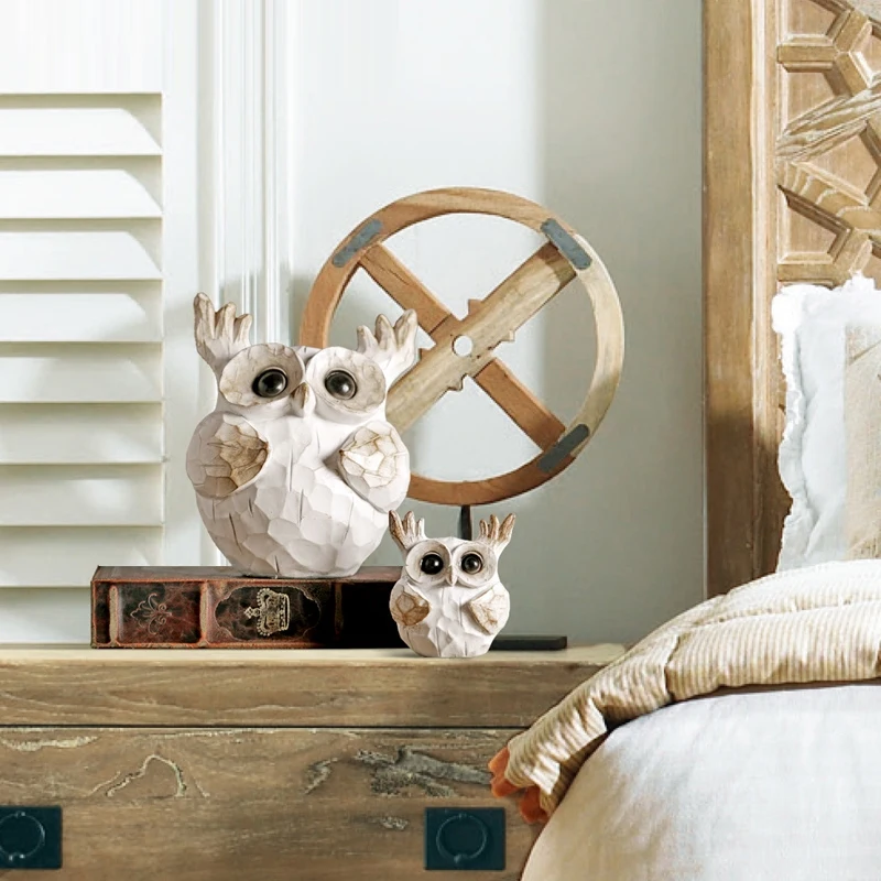 Фигурки креативной Совы из смолы в стиле ретро и ностальгические аксессуары для