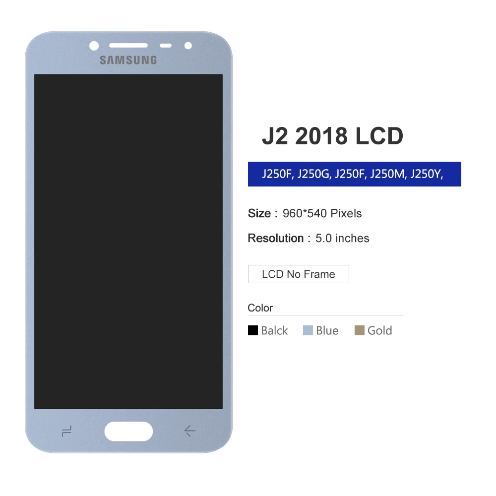 ЖК дисплей Super AMOLED 5 0 дюйма для Samsung Galaxy J2 Pro 2018 J250 SM J250F/DS сенсорный экран дигитайзер
