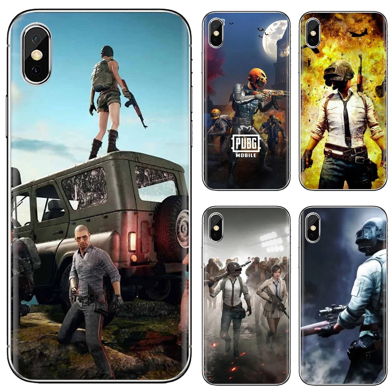

PUBG-Game-C-Art For iPhone 10 11 12 Pro Mini 4S 5S SE 5C 6 6S 7 8 X XR XS Plus Max 2020 Soft Covers