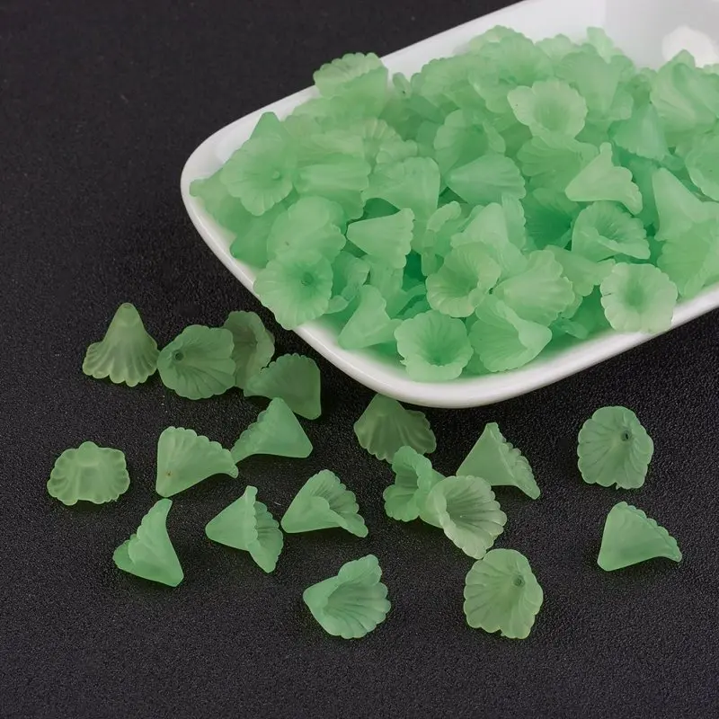 PaleGreen Прибл. 1900 шт/500 г матовый цвет, окрашенные прозрачные акриловые бусины для самостоятельного изготовления ювелирных изделий, поделки, декорации 12x12x1,5 мм, отверстие: мм - Цвет: PaleGreen