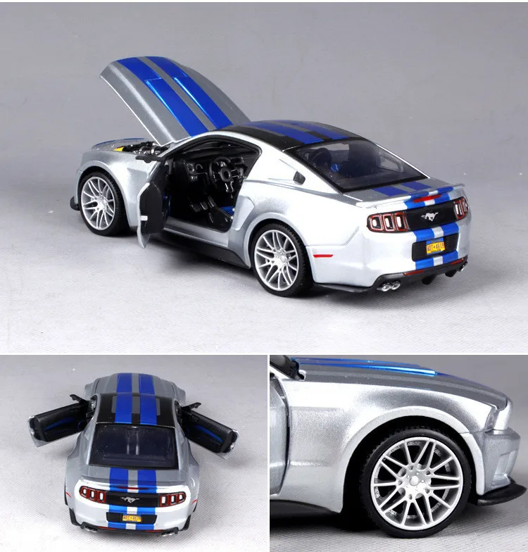 Изысканная 1:24 модель из сплава Mustang GT, модель спортивного автомобиля, коллекция премиум и gif