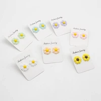 beautiful little daisy flower earrings resin flower earrings korean fashion sweet jewelry girl earrings