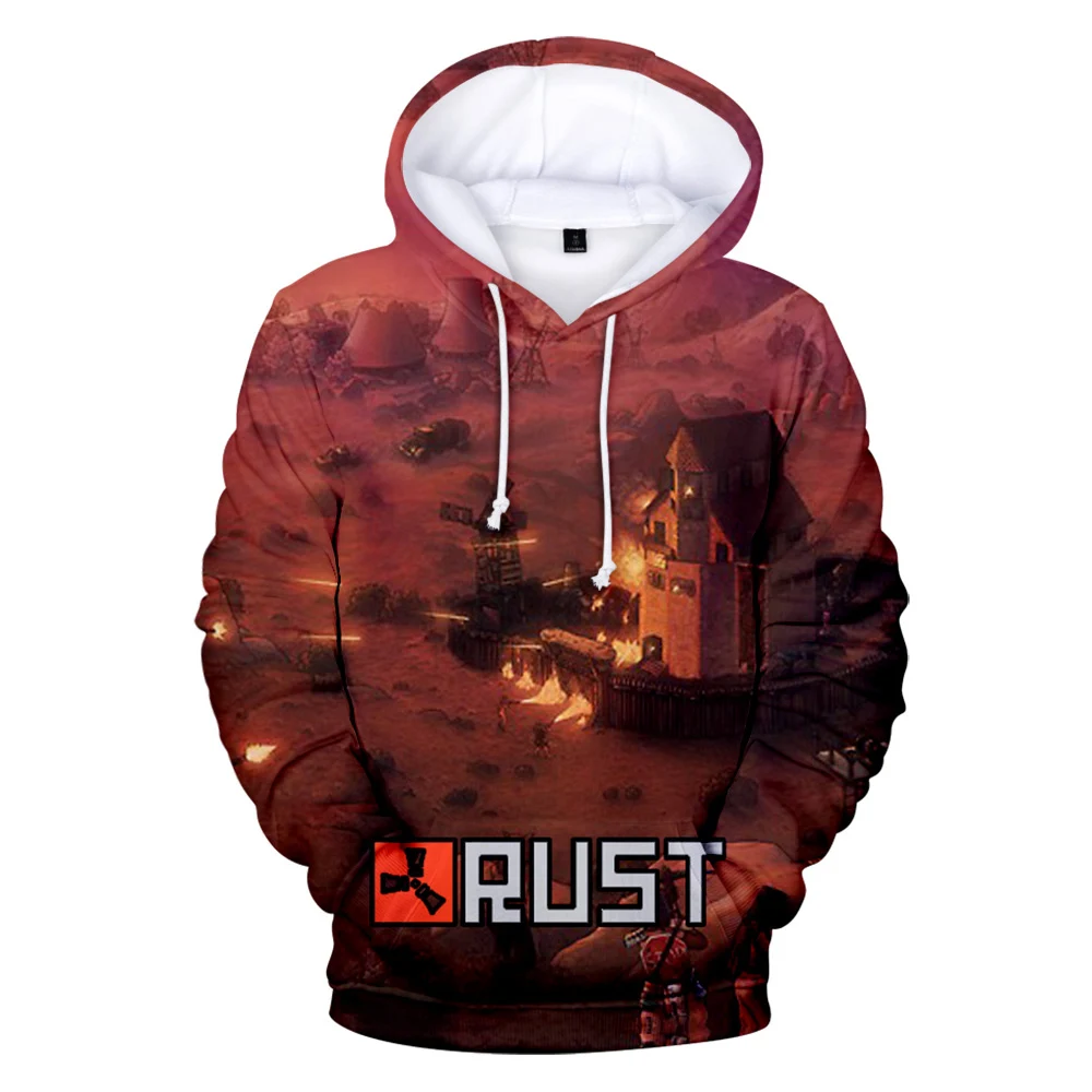 

WAMNI Rust Game Hoodies Sweatshirt Hip Hop Casual Streetshirt Hoody Sweatshirt Pullover Polyester Harajuku Simple Leisure Hoodie