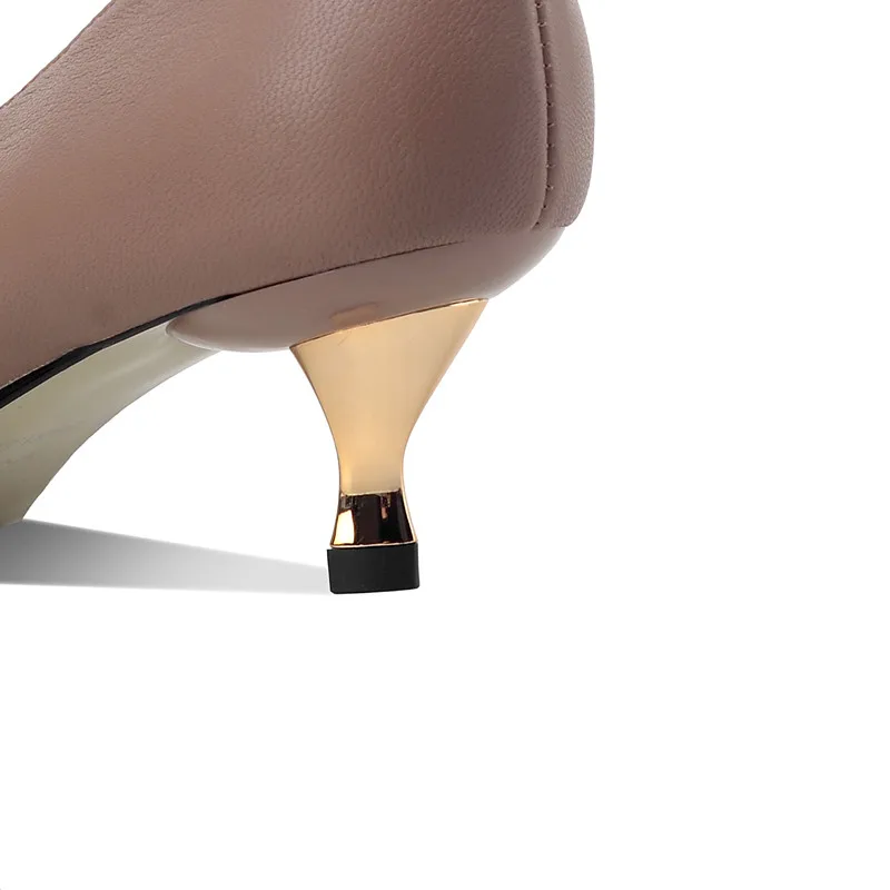 

High Quality Sheep Leather Pumps Shoes for Women's Slip ons Snake Print Natural Leather Thin High Heels Shoes Office Ladies Pump