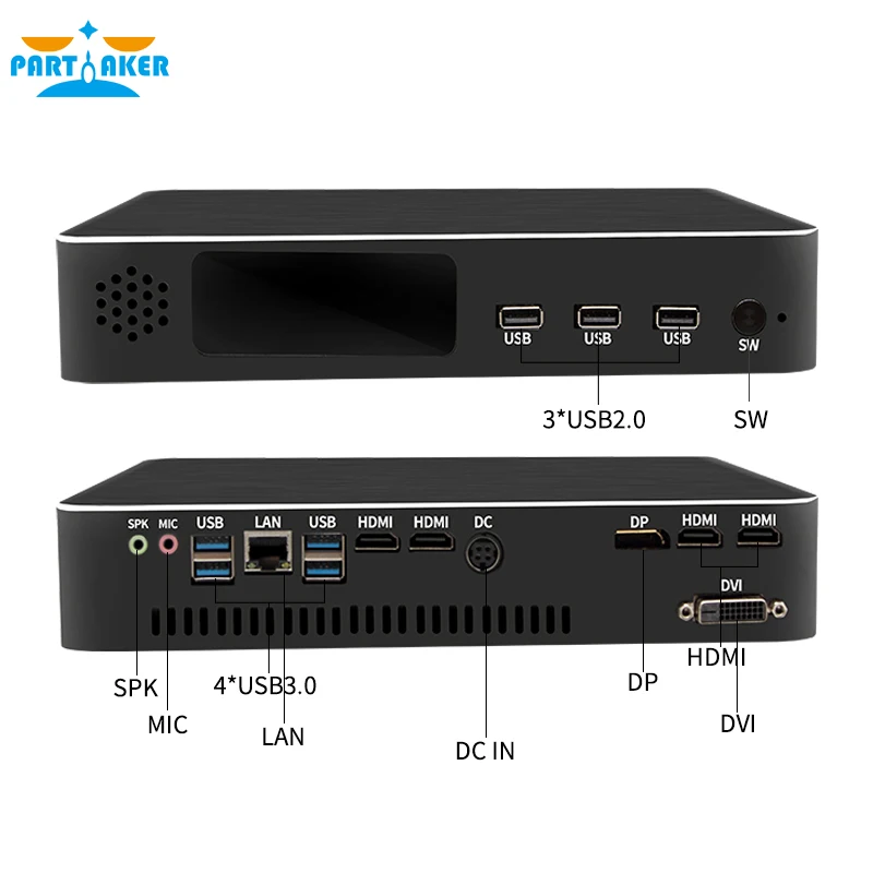 Новейший игровой компьютер мини ПК Core i7 9700 GTX1050TI 4G 2 * DDR4 Windows MINI PC M.2 NVMe HDMI2.0 Graphics 630
