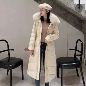 real fur collar W1 Bella philosophy, Воротник из натурального Лисьего меха,, женский зимний теплый пуховик, Женская куртка с капюшоном, пуховик на белом утином пуху, длинное пальто, верхняя одежда - Цвет: real fur collar W1